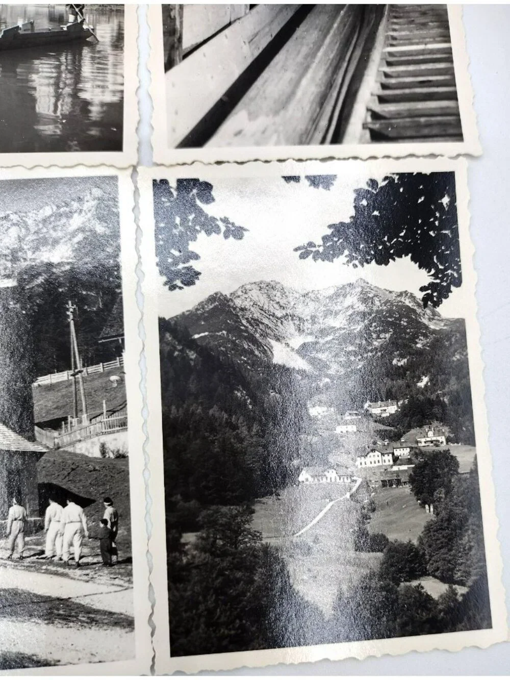 Vintage Andenken an Hallstatt Austria 7 RPPC Postcard Set Salt Mine Souvenir